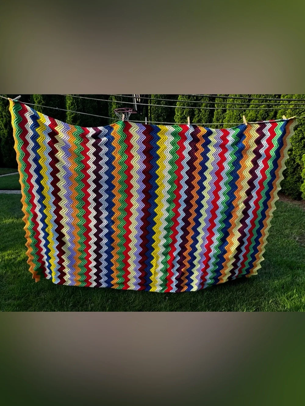 Crochet Chevron Afghan Blanket